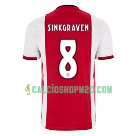 Ajax Amsterdam Daley Sinkgraven 8 Maglia Prima 2019/2020 Manica Corta
